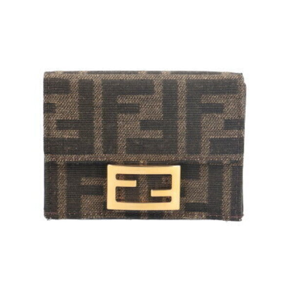 Fendi Handbags - Fendi Baguette Zucca Tri fold Wallet